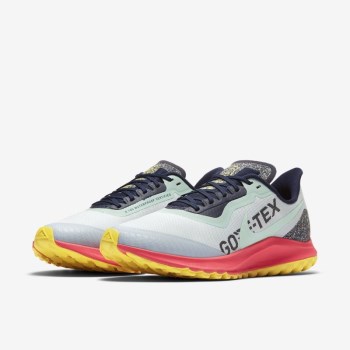 Nike Air Zoom Pegasus 36 Trail GORE-TEX - Női Túracipő - Világos Kék/Fekete Kék/Menta